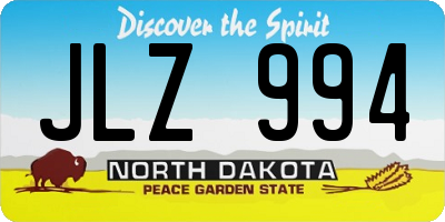 ND license plate JLZ994