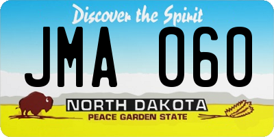 ND license plate JMA060