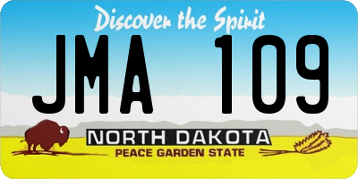 ND license plate JMA109