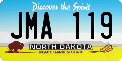 ND license plate JMA119