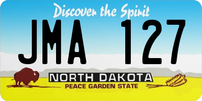 ND license plate JMA127