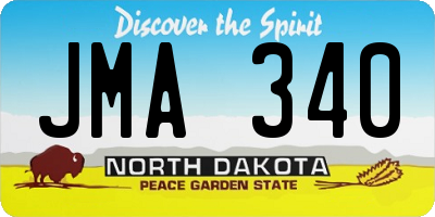 ND license plate JMA340