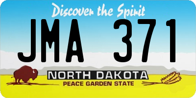 ND license plate JMA371