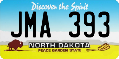 ND license plate JMA393