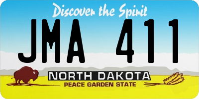 ND license plate JMA411