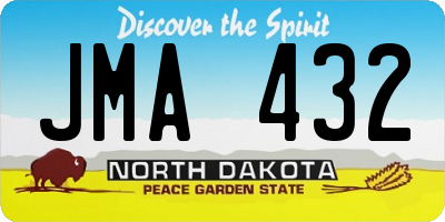 ND license plate JMA432