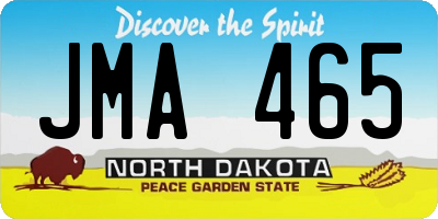 ND license plate JMA465