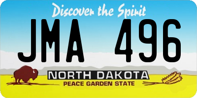 ND license plate JMA496