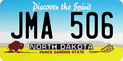 ND license plate JMA506