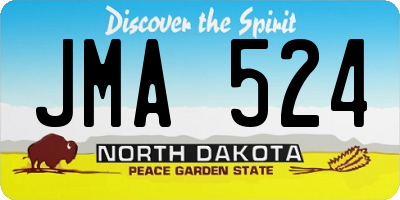 ND license plate JMA524