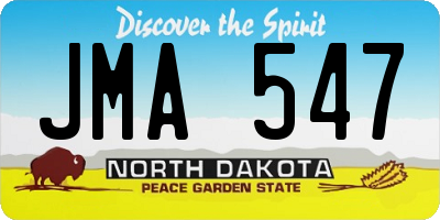 ND license plate JMA547