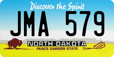 ND license plate JMA579