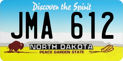 ND license plate JMA612