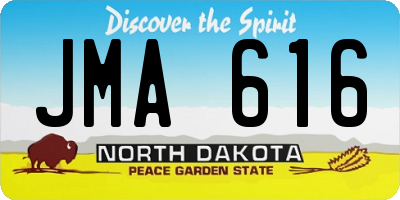 ND license plate JMA616