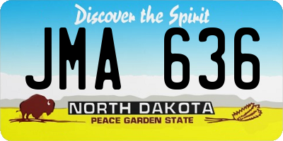 ND license plate JMA636