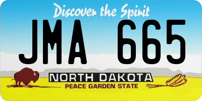 ND license plate JMA665