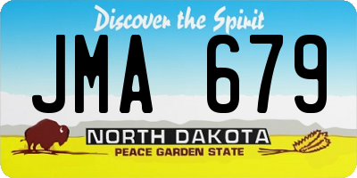ND license plate JMA679