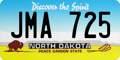 ND license plate JMA725