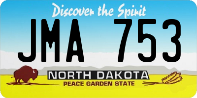 ND license plate JMA753