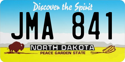 ND license plate JMA841