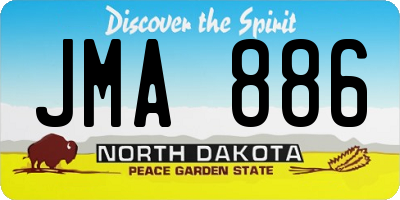 ND license plate JMA886