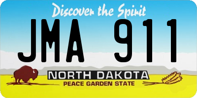 ND license plate JMA911