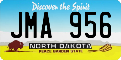 ND license plate JMA956