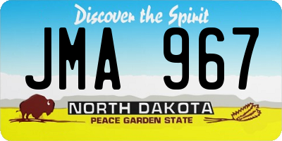 ND license plate JMA967