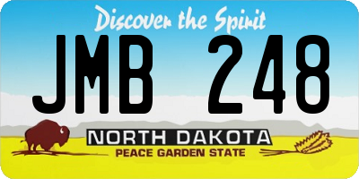 ND license plate JMB248
