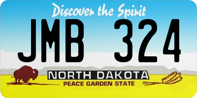 ND license plate JMB324