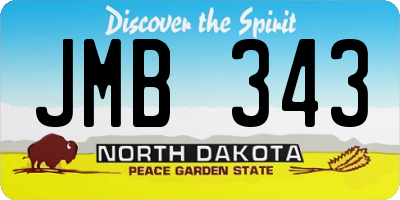 ND license plate JMB343