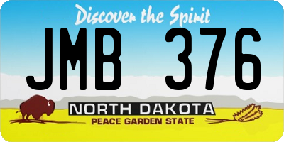 ND license plate JMB376