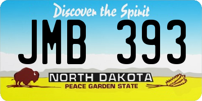 ND license plate JMB393