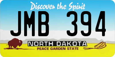 ND license plate JMB394