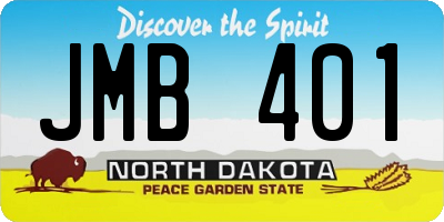 ND license plate JMB401