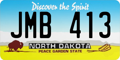 ND license plate JMB413
