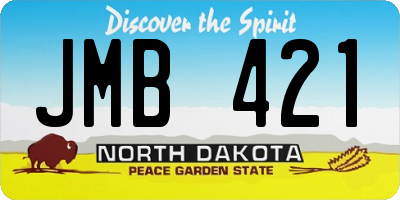 ND license plate JMB421