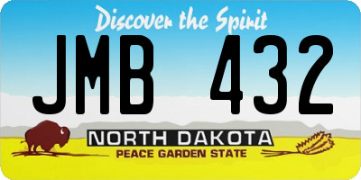 ND license plate JMB432