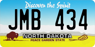 ND license plate JMB434
