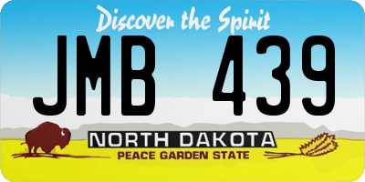 ND license plate JMB439