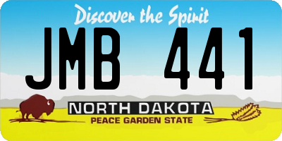 ND license plate JMB441