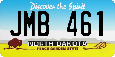 ND license plate JMB461