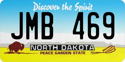 ND license plate JMB469