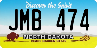 ND license plate JMB474