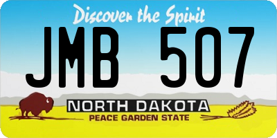 ND license plate JMB507