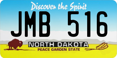 ND license plate JMB516