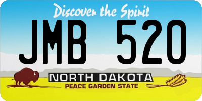 ND license plate JMB520