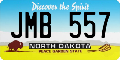ND license plate JMB557