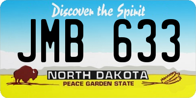 ND license plate JMB633