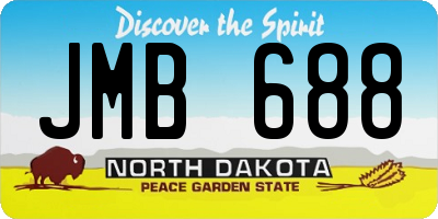 ND license plate JMB688